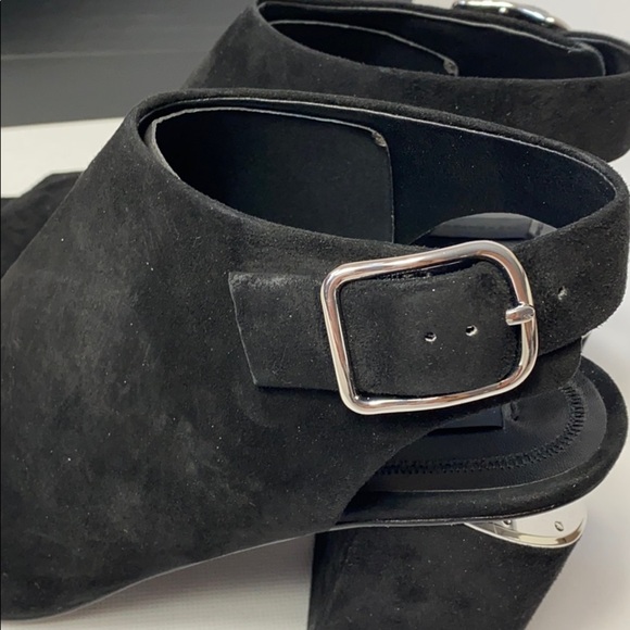 Alexander Wang Nadia black suede peep toe booties - Picture 4 of 8